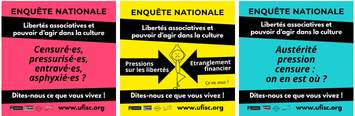 affiches Enquête nationale sur les libertés associatives et le pouvoir d'agir dans la culture - Ufisc