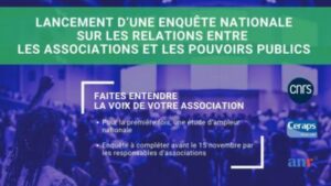 enquête Grande étude nationale sur les relations entre assos et pouvoirs publics